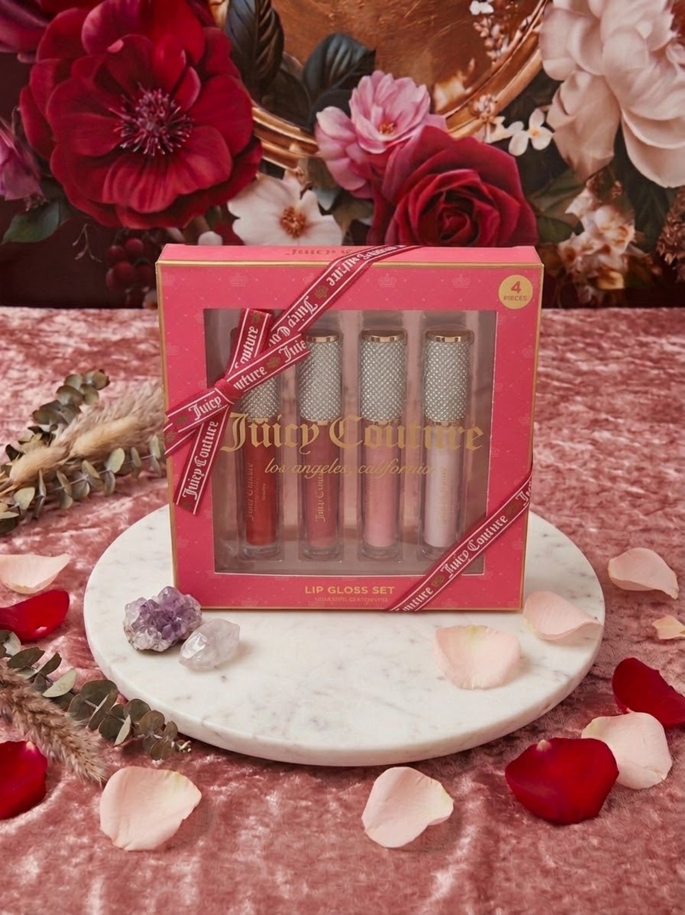 Juicy Couture Lip Gloss Set in Pink and Red Hues
